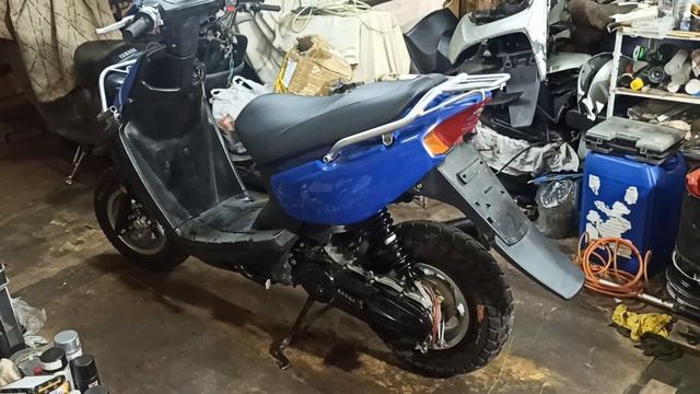 Установил задний амортизатор от Питбайка для Yamaha BWS 100