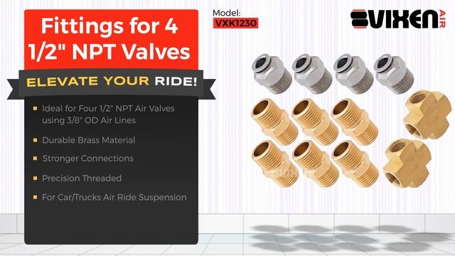 📢 VIXEN AIR VXK1230 Fittings for 4 1/2" NPT Valves 🔥