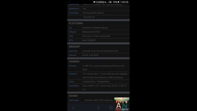 Oppo F3 | spesifaction + Opinion