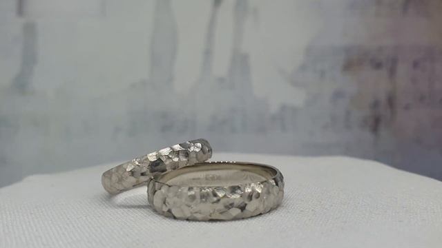 Фактурные оригинальные обручальные кольца, кольца на годовщину