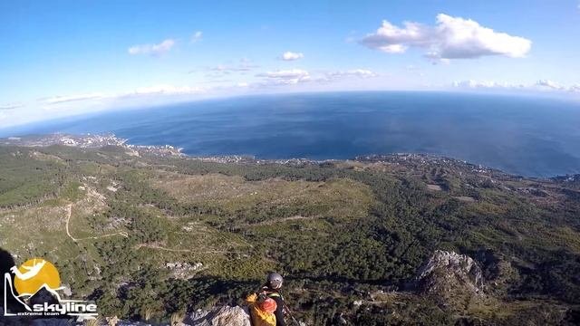 Сергей Шаан кая прыжки с верёвкой в Крыму с командой Skyline