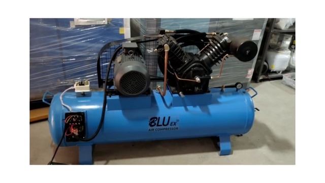 10 HP BLUEX DOUBLE STAGE RECIPROCATING AIR COMPRESSOR   TESTING |📞+91 84878 76248 / 📞+91 88661 3319