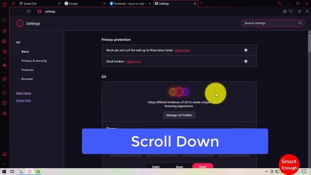 How to Enable Force Dark Pages in Opera GX Browser?