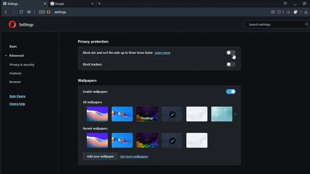 No ADS Browsing with Opera Browser