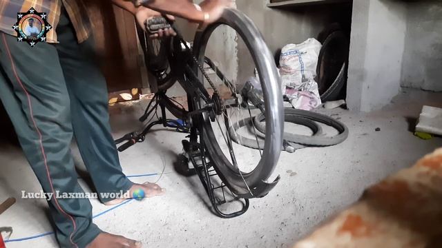 ⚫️ Colour #Cycle Tubeleetyres Exchange ⚙️ | Cycle 🚲 World 🌎 fitting | Luckylaxmanworld || in telugu