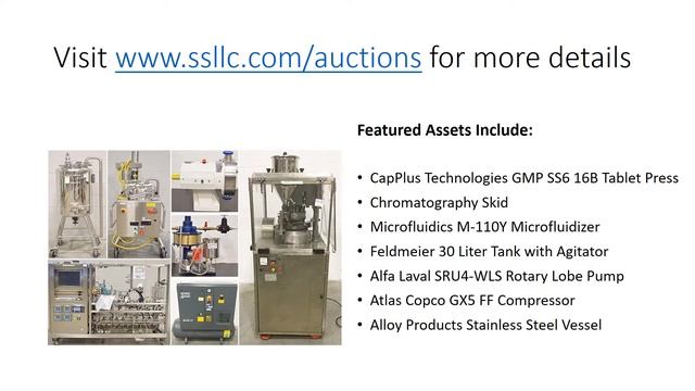 2.20.18 Life Science Packaging and Processing Equipment Online Auction