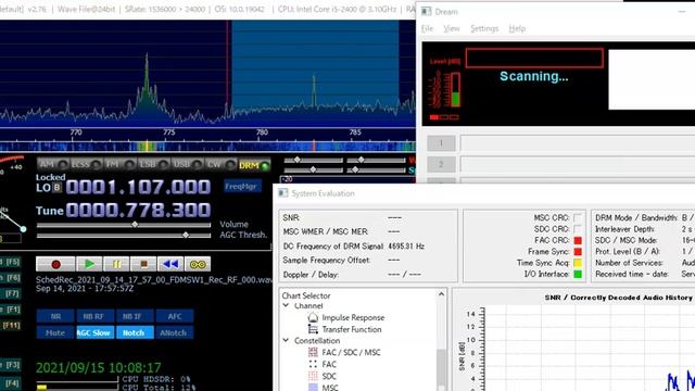 783 kHz All India Radio DRM Chennai Sep 14,2021 1758 UTC