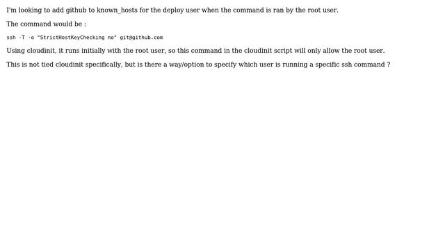 DevOps & SysAdmins: Ubuntu // running an ssh command as a specific user