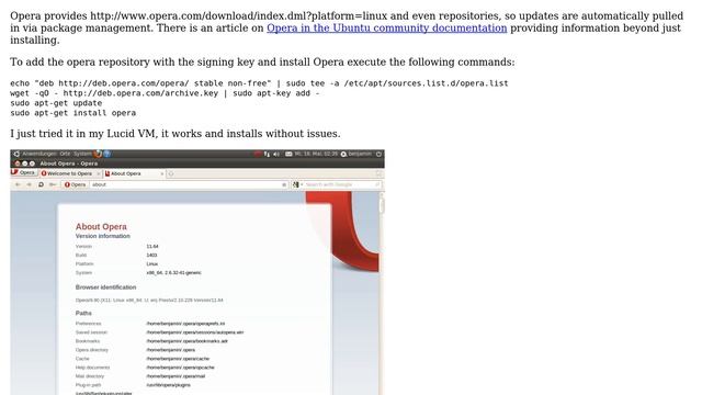 Ubuntu: How do i install and run Opera browser on Ubuntu 10.04?