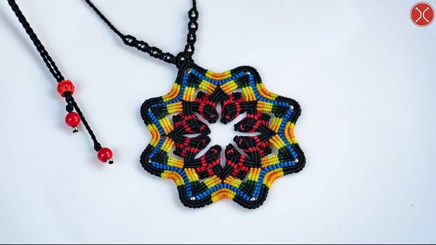 Macrame tutorial： Macrame mandala flower - Tutoriel pendentif mandala DIY en micro macramé