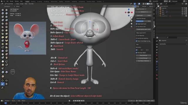 9. Merging meshes and autoretopology