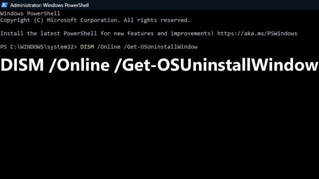 Increase Rollback time from Windows 11 to Windows 10