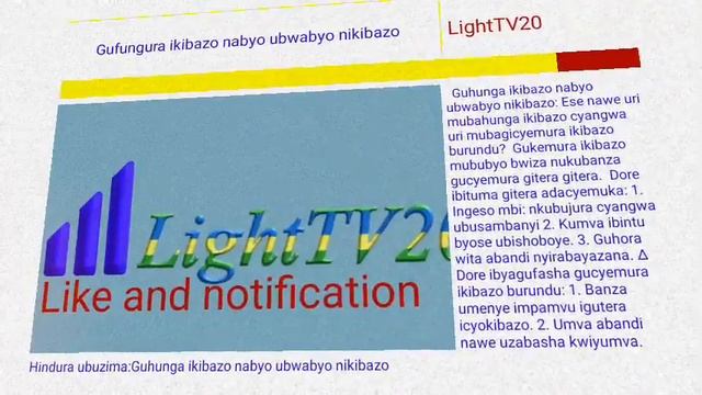 Guhunga ikibazo nabyo ubwabyo nikibazo @LightTv20