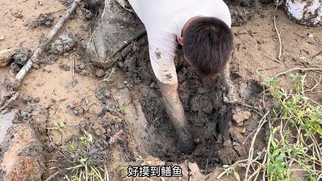 发现一个拳头大的浆洞，跟着抠进去抠到一条大货，表嫂都笑惨了！