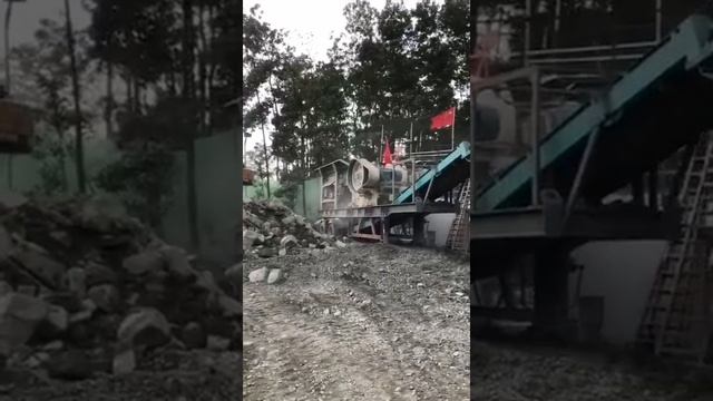 jaw crusher + cone crusher crushing unit/ rapid crushing plant  HBM