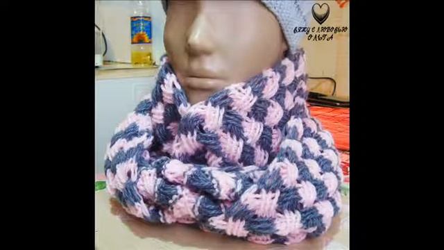 Вязаный хомут шарф из вытянутых петельhttps://youtu.be/vm_-wd4lPfE