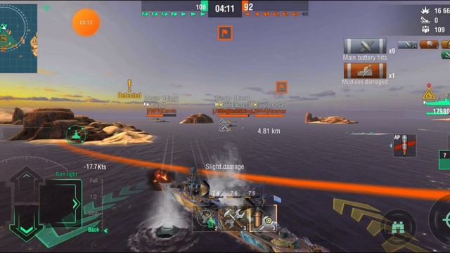 World of Warships Blitz:Kirov:Late Game Kill securing