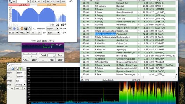 Sporadic-e 90.4 Radio Italia SoloMusicaItaliana, Parabita (Italia) - Baeza 1877 km