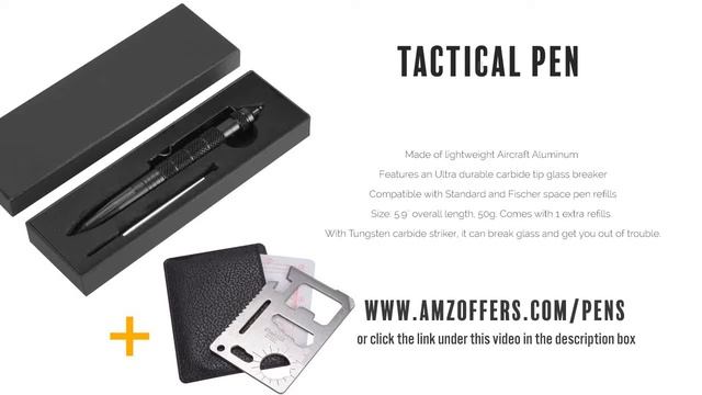 Tactical Pen Light Led Flashlight Cree Xpe2-Led R3 - Mini Size For A Variety Of Applications -