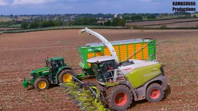 Mais 2022 : Egide London  Claas Jaguar 990  John Deere 8320  Maishäckseln  John Deere 8R  Maiz