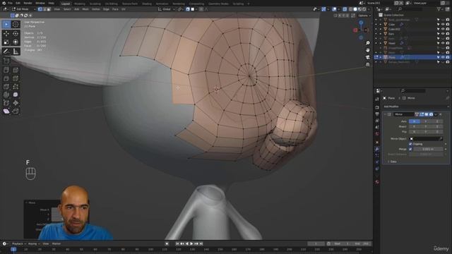 12. Retopo of the head part 2