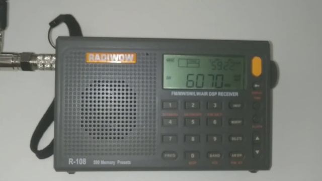 |SW DX| Radiwow R-108; 6070 KHz; Radio DARC (DE); Wroclaw (PL)
