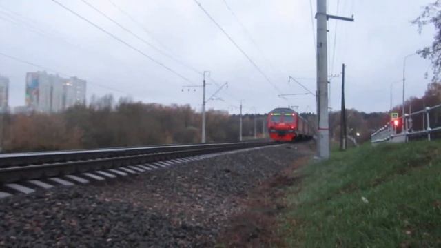 Электропоезд ЭД4М-0213 перегон Солнечная-Внуково 29.10.2017