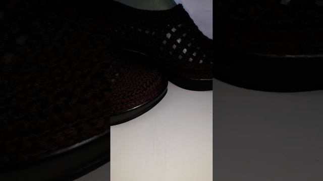 Туфельки крючком вязаные