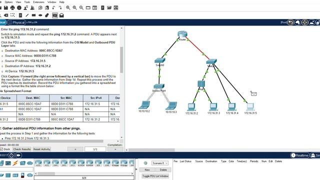 Packet Tracer - Identify MAC and IP Adresses