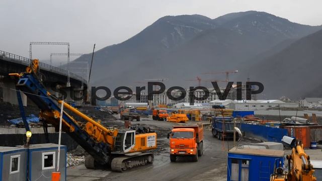 General View of a Construction Site at Sochi during the E...