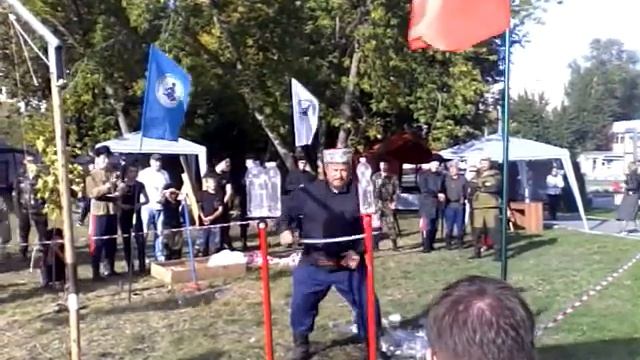 Пенза."Сурская застава". Рубка шашкой(тренировка) СВ