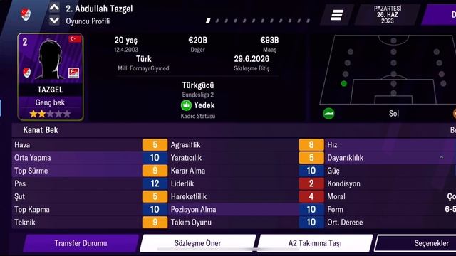 FM21 Mobile / Türkgücü München #38 (Bundesliga 2 için kadromuzu genişliği sağlamamız lazım)