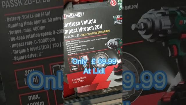 Parkside | Lidl | Cordless Vehicle Impact Wrench