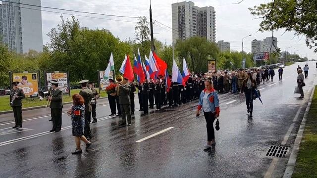 Шествие ветеранов 08.05.19г.по ул.мусы джалиля р-на Зябли ковон г.Москвы.