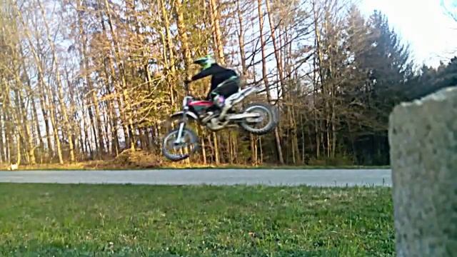 AJ 737 husqvarna fun at backyard