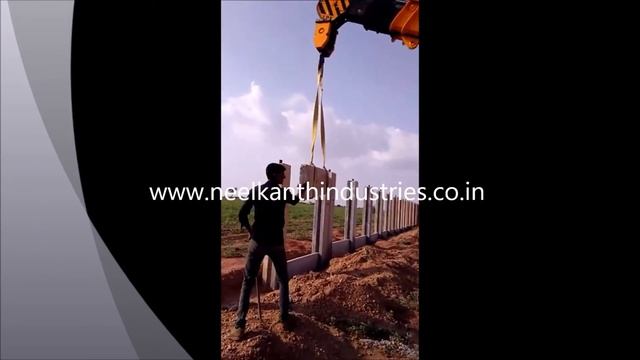 RCC Precast Compoundwall Fitting Process