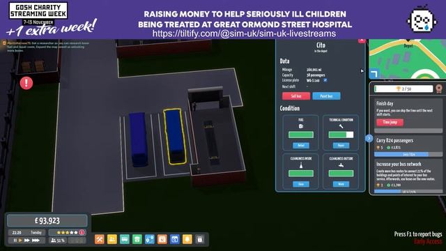 City Bus Manager GOSH Charity Livestream (Great Ormond Street Hospital) LIVE from the Sim Shack!