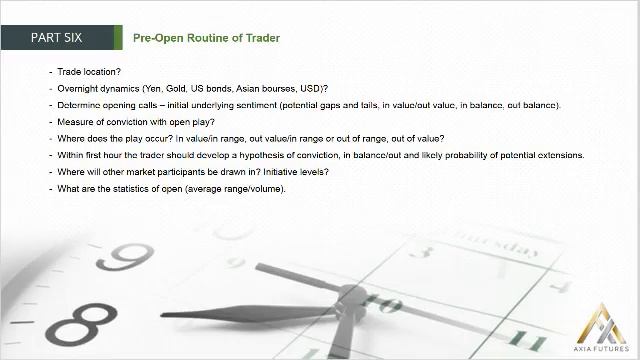 124. MODULE 2 - THE PROFICIENCY PART 6-22 Pre-Open Routine of Trader