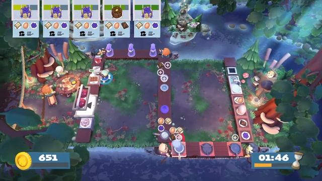 Адская кухня. Overcooked 2: Прохождение дополнения Campfire cook off. Уровень 1-4.