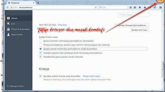 Cara install Mozilla Versi Lama tanpa terupdate Versi baru Otomatis