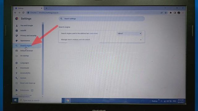 How to change chrome search engine (Yahoo to Google)