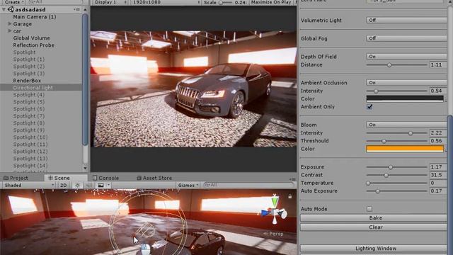 Car Configuration Unity 2017 and Lighting Box 2