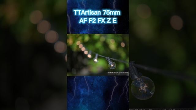 TTArtisan 75mm AF F2 FX Z E #Shorts