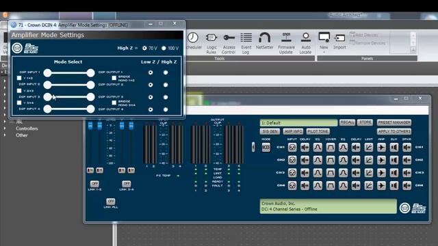 Crown | Mode Settings - Input Y and Bridge