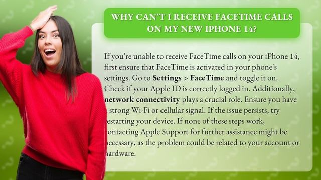 Why can't I receive FaceTime calls on my new iPhone 14?