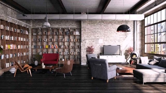 Industrial Loft Style Interior Design - Gif Maker  DaddyGif.com (see description)