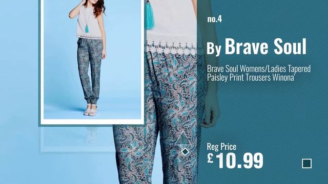 Top 10 Brave Soul Trousers [2018]: Brave Soul Women's Plain Woven Trousers With Contrast Band SS18