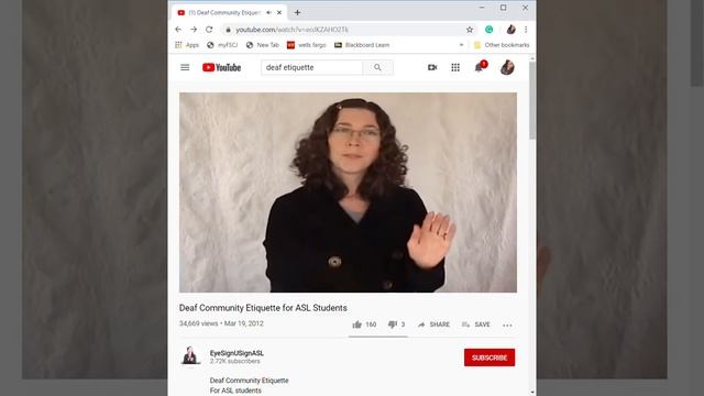 1 Deaf Community Etiquette for ASL Students   YouTube   Google Chrome 2019 11 13 19 45 22