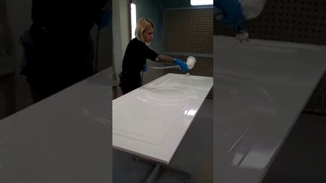 Производство Кухни «Goodwin». Покраска фасада.