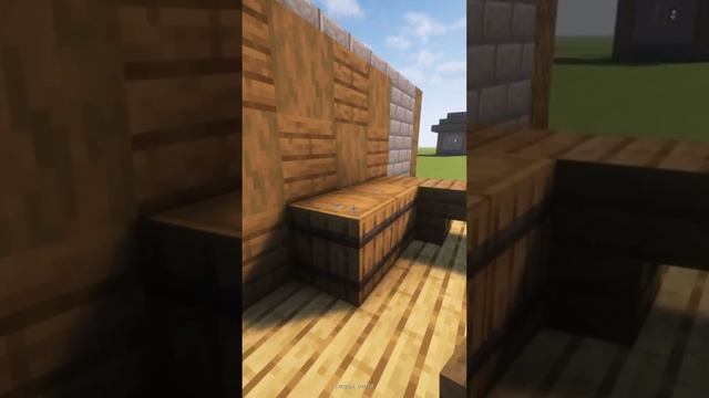 Decorative bed in minecraft #shorts #construction #bed